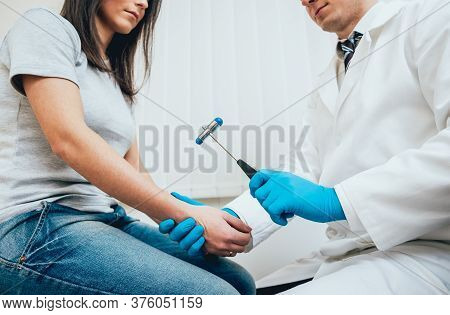 Reception At The Doctor-neuropathologist. Medical Examination In Hospital