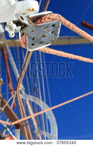 Wires, Rope Detail, Rigging Of Boat
