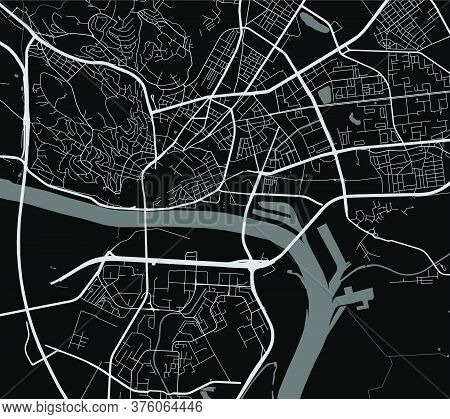 Bratislava City Map Poster. Map Of Bratislava Street Map Poster. Bratislava Map Vector Illustration.