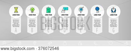 Infographics With 7 Circles And Arrows. Modern Vector Template. Can Be Used For Seven Business, Web,
