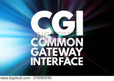 Cgi - Common Gateway Interface Acronym, Technology Concept Background