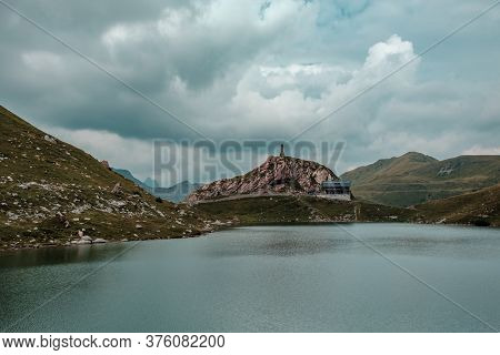 The Volaia Lake In A Cloudy Summer Day