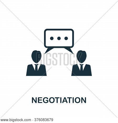 Negotiation Icon. Simple Element From Business Management Collection. Creative Negotiation Icon For 