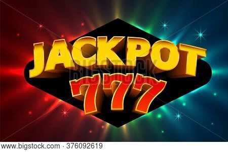 Jackpot casino big win collage banner.Vector illustration Stock Vector | Adobe Stock