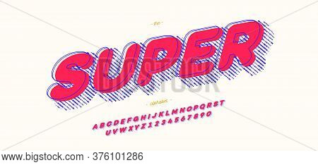 Super Comic Hero Font 3d Bold Style Modern Typography For Decoration, Logo, Poster, T Shirt, Book, C
