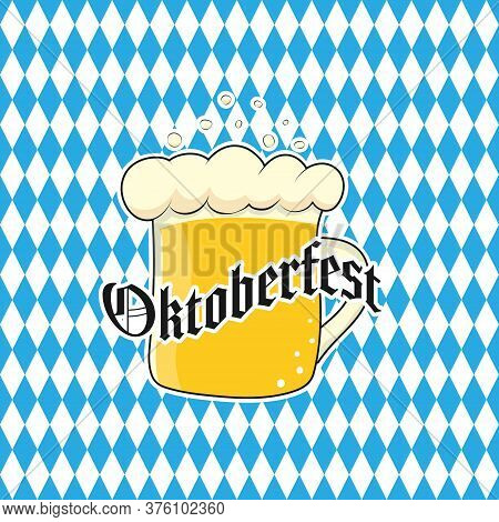 Oktoberfest Beer Mug For Stickers, Banners, Logos, Stickers And Theme Design. Color Simple Vector Il