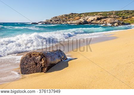 Landscape In The Algajola Beach In Corsica, France