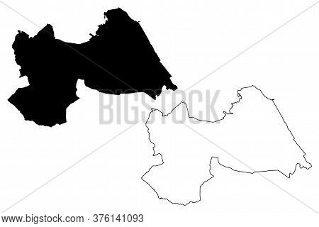 Tuxtla Gutierrez City (united Mexican States, Mexico, Free And Sovereign State Of Chiapas) Map Vecto