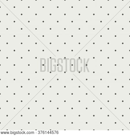 Simple Repeatable Dotted Background. Polka Dot Seamless Delicate Pattern. Minimalistic Vintage Desig