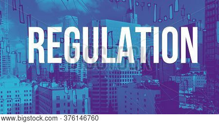 Regulation Theme With Downtown Los Angeles Skycapers