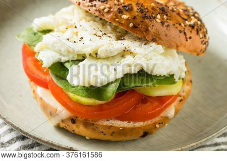 Homemade Healthy Eggwhite Bagel Sandwich