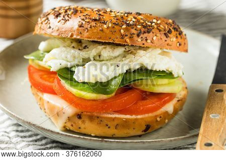 Homemade Healthy Eggwhite Bagel Sandwich