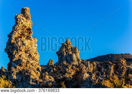 Mono Lake is a natural wonder of the world. The columns - remains of 