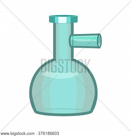 Buchen Flask For Chemical Experiment. Vacuum Laboratory Glassware With Hose Barb. Can Be Used For To