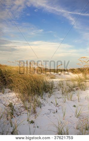 Pensacola Beach klitter ved solnedgang