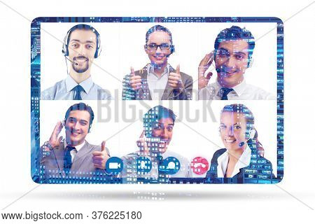 Concept of virtual collaboration through videoconferencing