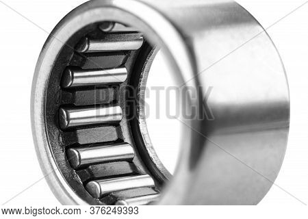 Needle Roller Bearing Inner Part Macro Photo Isolated On White