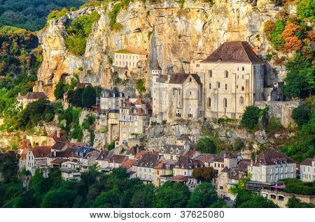 Rocamadour Dorf-Detail-Ansicht, Frankreich