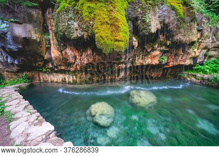 Waterfalls In Mullerthal Luxemburg, Forest And Waterfalls