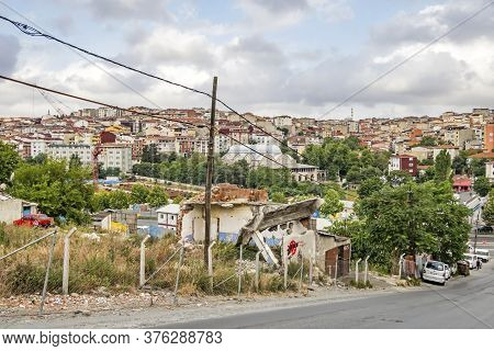 Kasimpasa,istanbul,turkey-july 13,2020. General View From The Kasimpasa District In Istanbul.