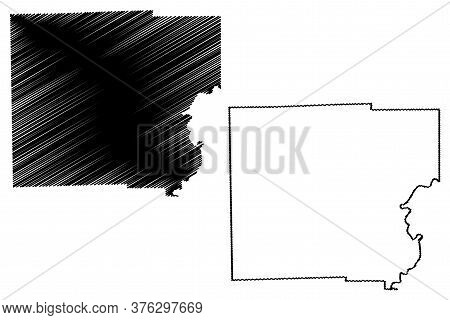 Clark County, Illinois (u.s. County, United States Of America, Usa, U.s., Us) Map Vector Illustratio