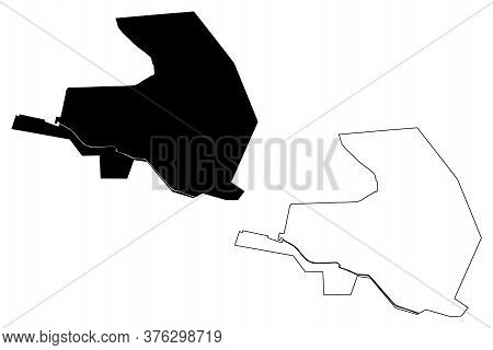 Castries City (saint Lucia Island, Iyonola, Hewanorra) Map Vector Illustration, Scribble Sketch City