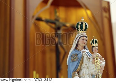 Statue Of The Image Of Our Lady Of The Rosary, The Holy Rosary Or The Most Holy Rosary, One Of The D