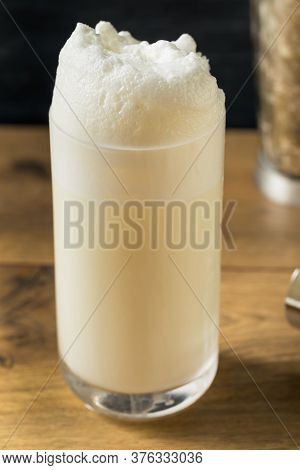 Homemade Frothy Ramos Gin Fizz Cocktail