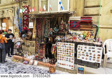 Baku, Azerbaijan - June 20, 2019: Architecture Of The Historic Part Of Baku Icheri Shekher , Azerbai