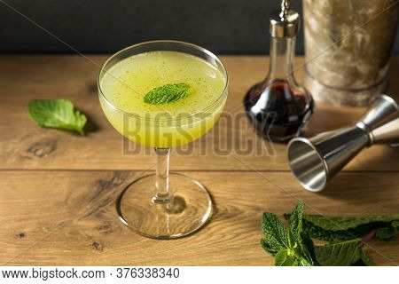 Homemade Refreshing Southside Mint Cocktail