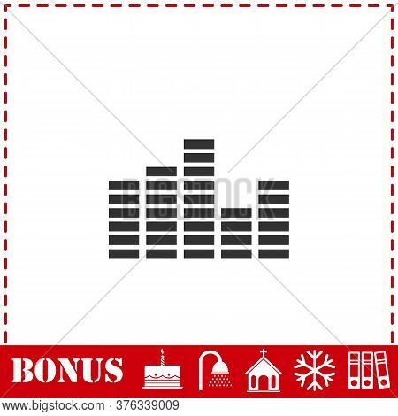 Equalizer Icon Flat. Simple Vector Symbol And Bonus Icon