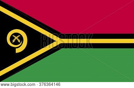 Vanuatu National Flag In Exact Proportions - Vector