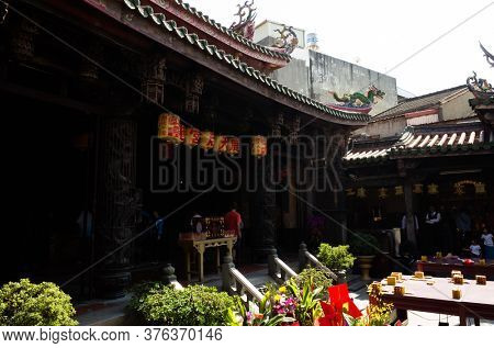 Lukang, Taiwan - October 18th, 2019: Lukang Tianhou Temple, also known as Mazu Temple at Changhua, Taiwan