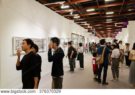 Taipei, Taiwan - October 20th, 2019: Art Taipei Expo is the landmark of Asian Art at Taipei, Taiwan