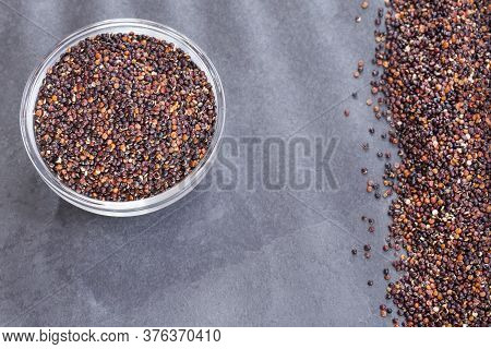 Black Quinoa Seeds - Chenopodium Petiolare. Text Space