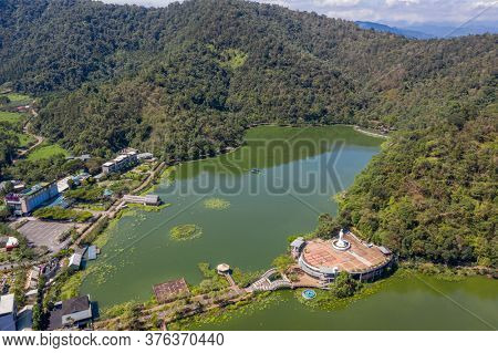 Puli, Nantou - September 3rd, 2019: landscape of famous lake of Liyu Tan at Puli, Nantou, Taiwan