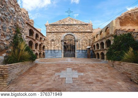 Chapel And Arches With Graves At The Castell Of Polop De Marina, Costa Blanca, Spain