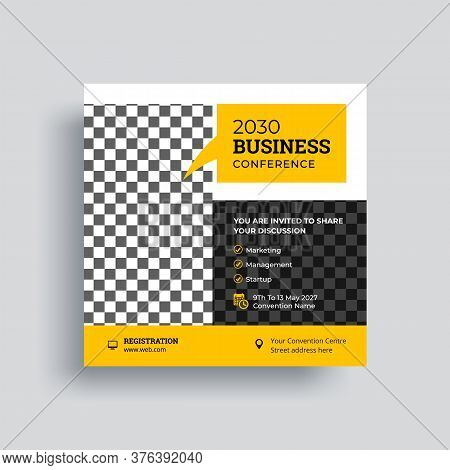 Business Conference Social Media Post Square Flyer Template