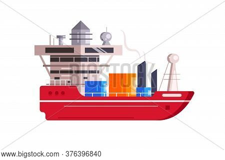 Flat Global Transportation Concept Illustration, Flat Style