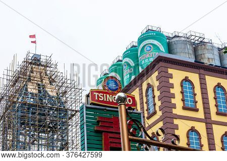 Qingdao / China - August 6, 2015: Tsingtao Beer Museum And Tsingtao Beer Brewery In Qingdao, Shandon