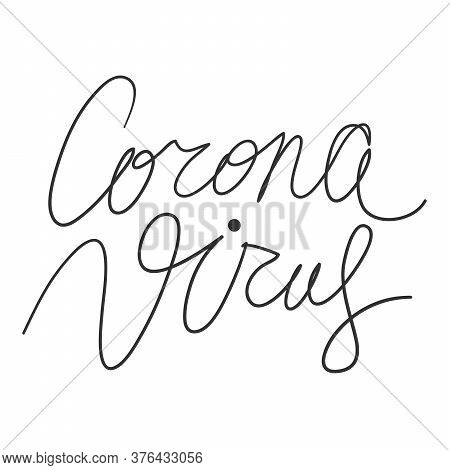 Corona Virus. Covid-19. Sticker For Social Media Content. Vector Hand Drawn Illustration Design.