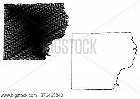 Lawrence County, Illinois (u.s. County, United States Of America, Usa, U.s., Us) Map Vector Illustra