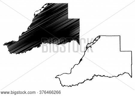 Mason County, Illinois (u.s. County, United States Of America, Usa, U.s., Us) Map Vector Illustratio