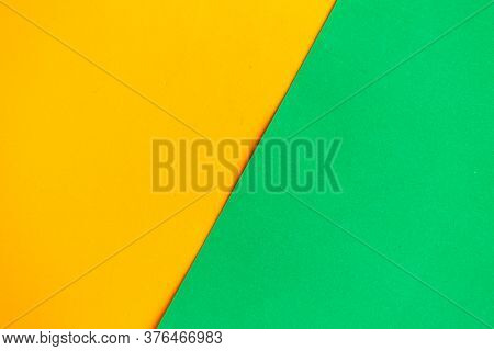 Orange And Green Geometric Background, Template For Desinger