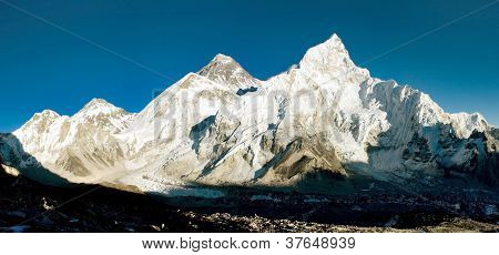 aften syn på Everest og Nuptse fra Kala Patthar