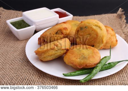 Fried potato patty also known as batata vada