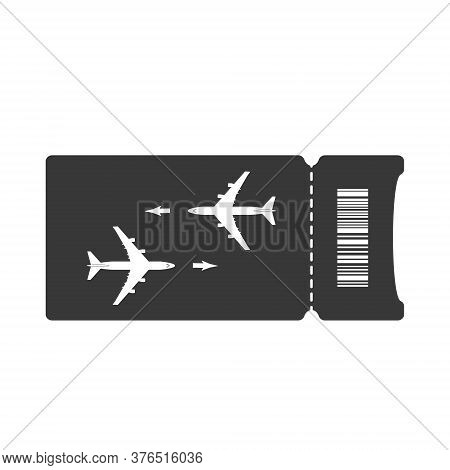 Plane Ticket. Simple Vector Icon Isolated On A White Background For Websites And Apps