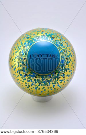 Quezon City, Ph - July 8 - Loccitane Metal Sphere Ball On July 8, 2020 In Quezon City, Philippines.