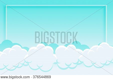 Blue Sky And Clouds Background With Text Space