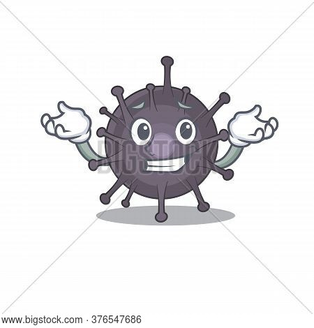 A Sweet Picture Of Grinning Salmonella Caricature Design Style